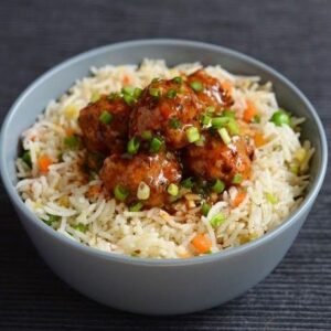 Chicken Manchurian with Rice