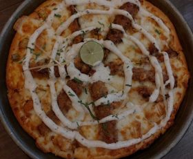 Beef Seekh Kabab pizza