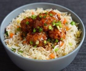 Chicken Manchurian with Rice