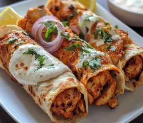 Chicken Tikka BBQ Sauce Roll