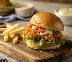 Half Chicken Broast with Bun & Fries
